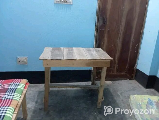 Wood Single Bed and Table