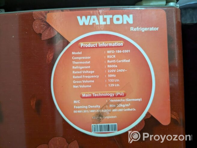 Walton Refrigerator Volume- 132 litres