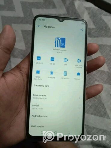 Tecno spark 8C 4+2 RAM, 128 Rom,(used)