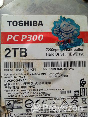 Toshiba 2tb Hard Disk Drive