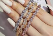 Diamond Cut Stone Bracelet